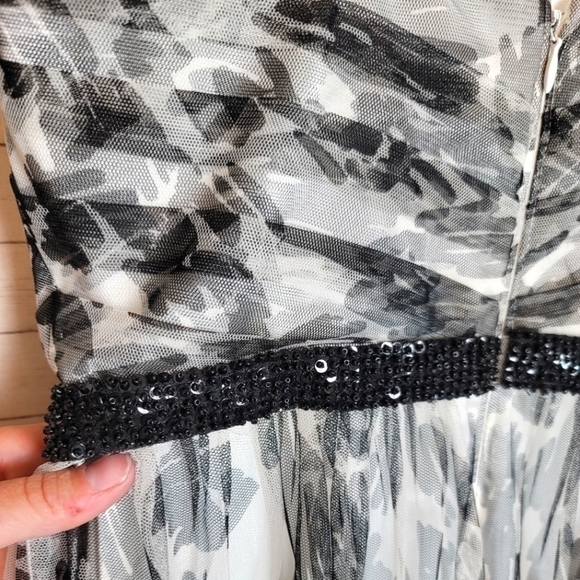 HAILEY by ADRIANNA PAPPELL FLORAL BEADED DROP WAIST MAXI DRESS, SZ 6 - Picture 8 of 15